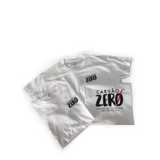 T Shirt Branca  Carvão Zero 